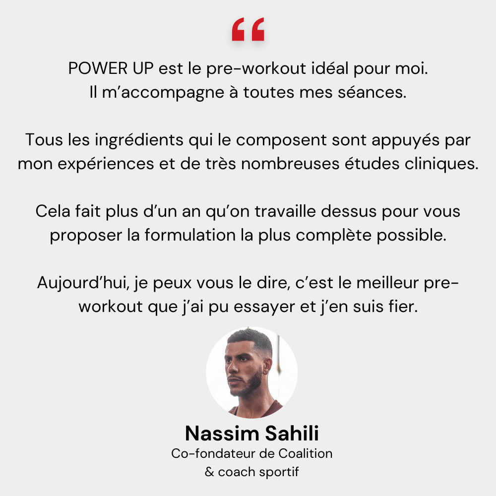 Témoignages de Nassim Sahili sur le pre workout