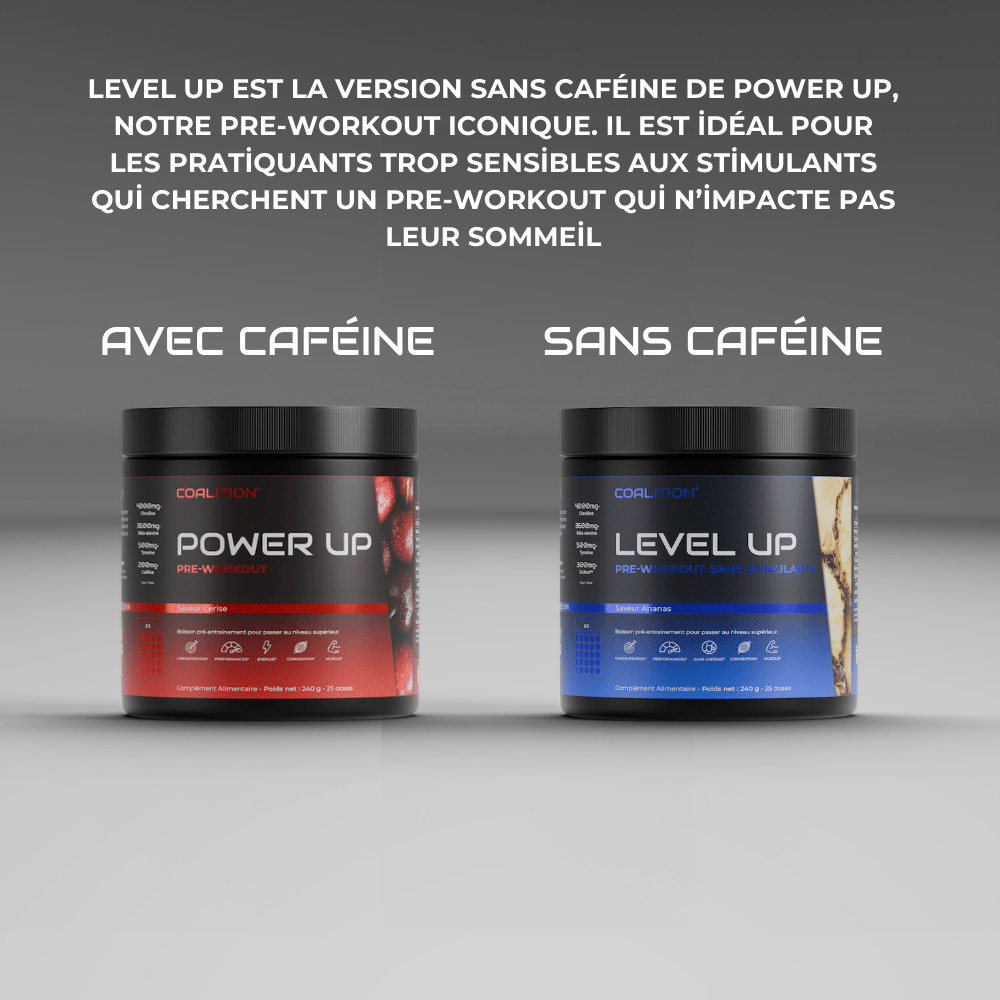 PRE - WORKOUT LEVEL UP (SANS CAFÉINE) - BOISSON PRÉ - ENTRAÎNEMENT - Coalition