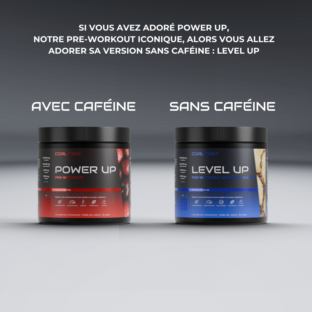 PRE - WORKOUT POWER UP V2 - BOISSON PRÉ - ENTRAÎNEMENT - Coalition