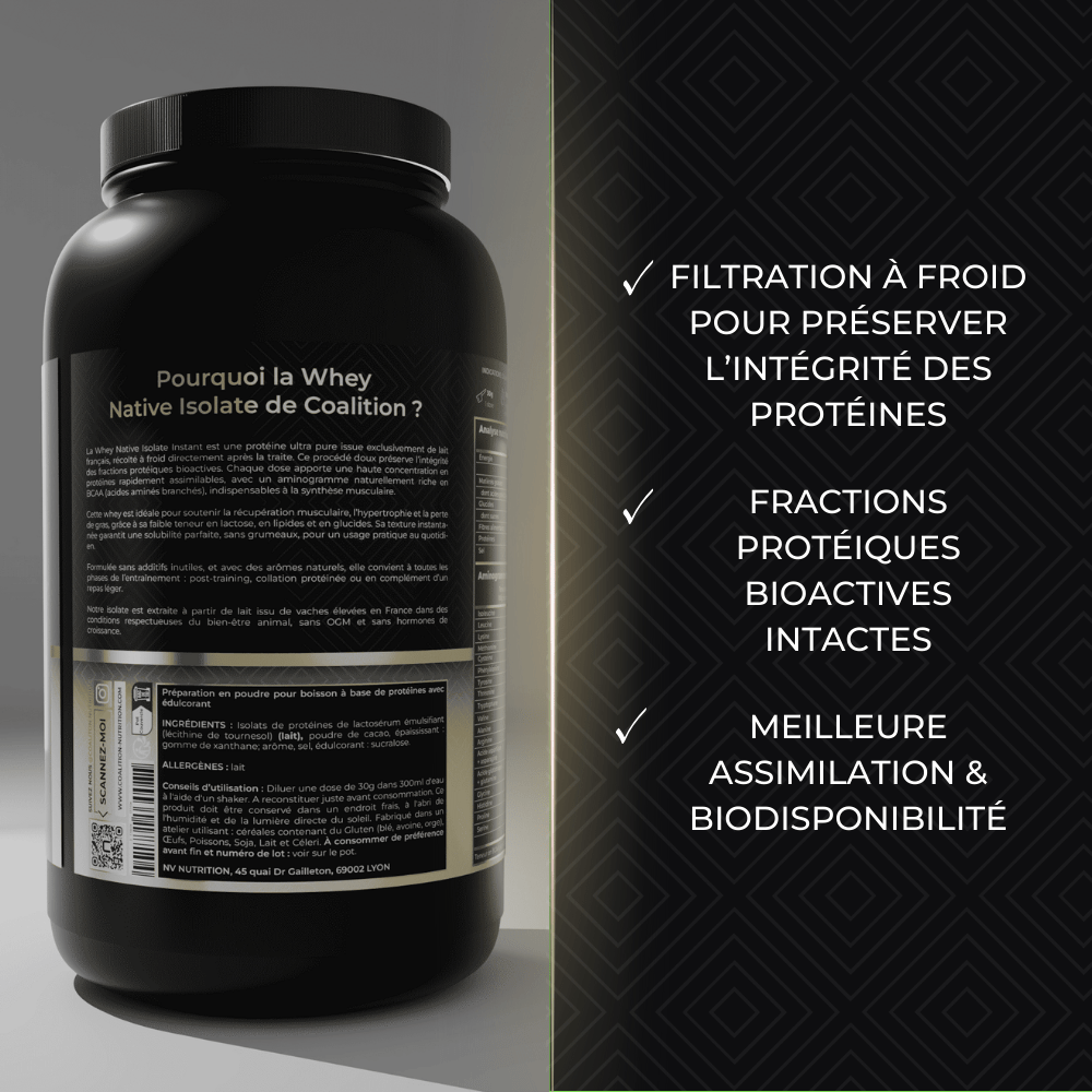 WHEY ISOLATE NATIVE – 100 % LAIT FRANÇAIS - Coalition